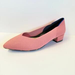 Rothy's the High‎ Point knit low block heel in Tulip/pink Size 9.5 point toe